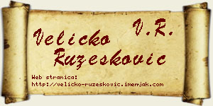 Veličko Ružesković vizit kartica